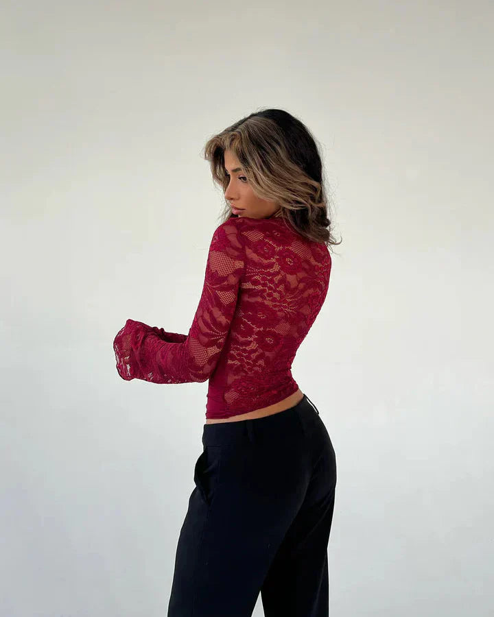 LARA | LONGSLEEVE LACE TOP